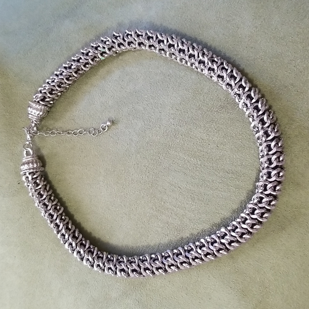 Heavy Woven Chain Necklace